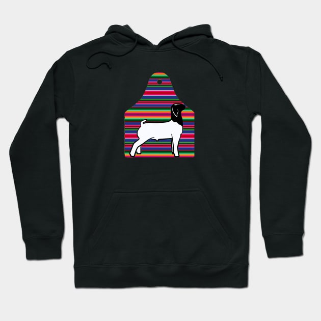Serape Ear Tag - Market Goat - NOT FOR RESALE WITHOUT PERMISSION Hoodie by l-oh